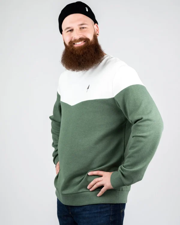 Herren Sweatshirt aus Bio-Baumwolle Olive