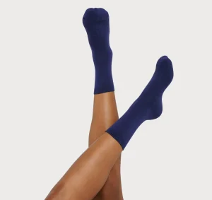 Marineblaue Socken aus Bio-Baumwolle im 2er-Pack