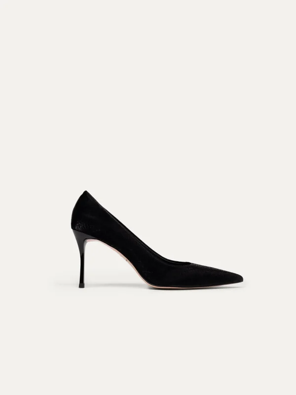 Schwarze vegane Pumps