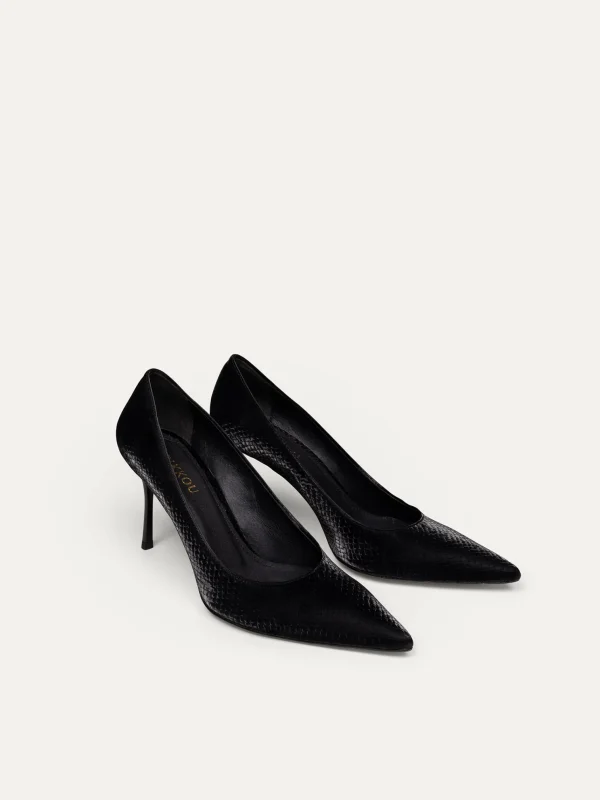 Schwarze vegane Pumps