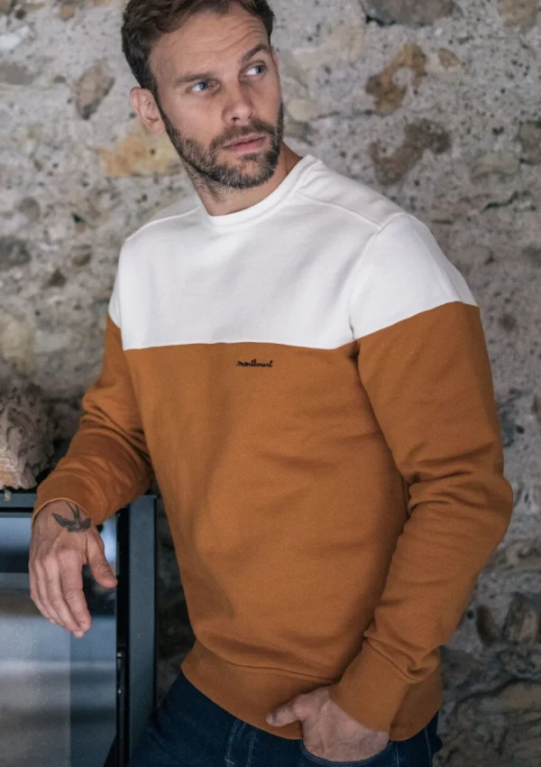 Sweatshirt aus Bio-Baumwolle Climat Senf