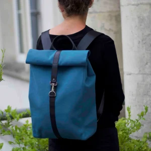 Upcycled Urbaner Rucksack - Blau